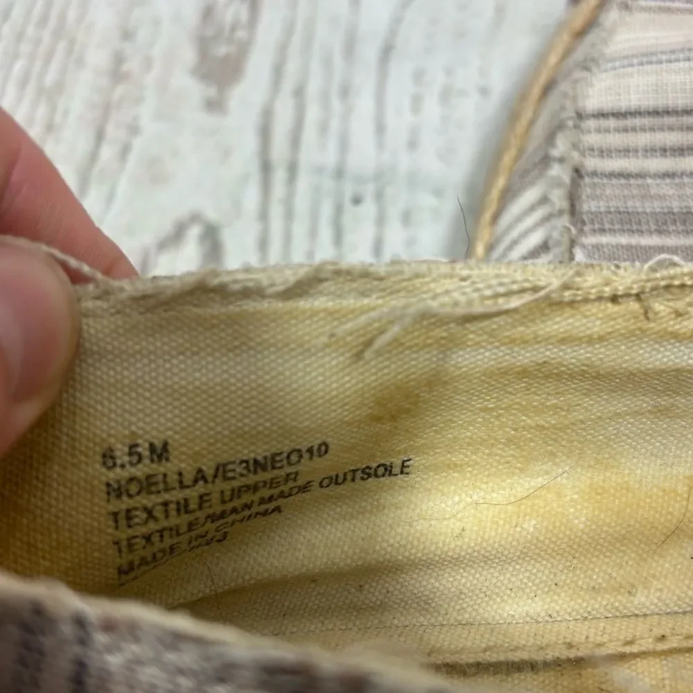 Espirit Women's Noella Espadrille Slip On Taupe Canvas Flats Size 6.5